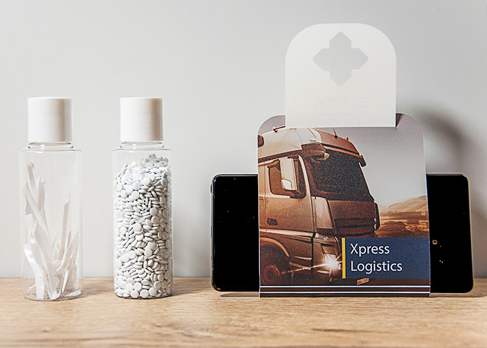 Ladehelfer aus Post-Consumer-PP-Folie mit Digitaldruck
